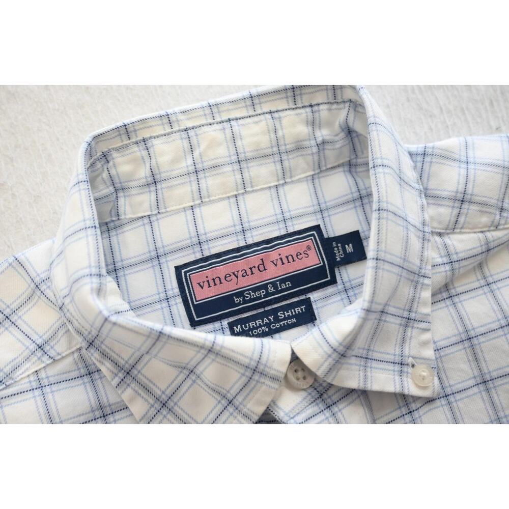 Vineyard Vines Classic Fit Murray Shirt Whale Plaid Long Sleeve Mens Size Medium